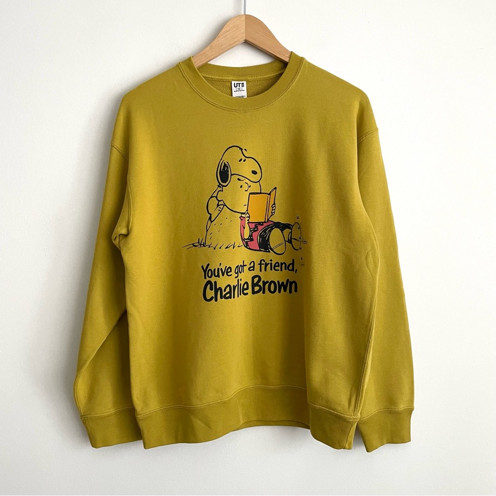 Uniqlo Mustard Yellow Snoopy Sweatshirt